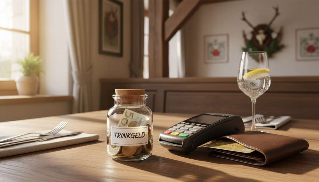 Trinkgeld Zahlungsmodalitäten Bar Karte